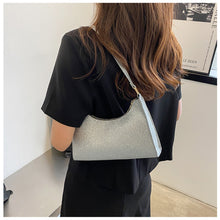 Load image into Gallery viewer, Fashion Simple Women Sequin Shoulder Bag Armpit Bag Versatile Portable PU Leather Handbag Shoulder Bag
