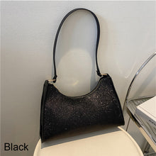 Load image into Gallery viewer, Fashion Simple Women Sequin Shoulder Bag Armpit Bag Versatile Portable PU Leather Handbag Shoulder Bag
