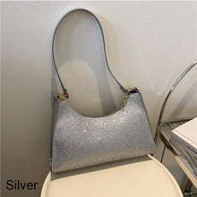 Load image into Gallery viewer, Fashion Simple Women Sequin Shoulder Bag Armpit Bag Versatile Portable PU Leather Handbag Shoulder Bag
