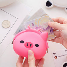 Load image into Gallery viewer, Cute Animal Mini Wallet Creative Cartoon Silicone Buckle Wallet Lightweight Portable Large Capacity Coin Purse Wallet

