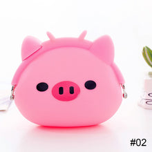Load image into Gallery viewer, Cute Animal Mini Wallet Creative Cartoon Silicone Buckle Wallet Lightweight Portable Large Capacity Coin Purse Wallet
