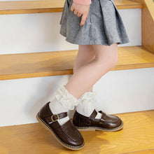 Load image into Gallery viewer, Children Lace Socks Warm Socks Soft Breathable Lace Socks Comfortable Cotton Socks for Girls

