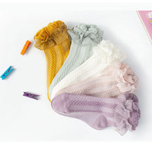 Load image into Gallery viewer, Children Lace Socks Warm Socks Soft Breathable Lace Socks Comfortable Cotton Socks for Girls
