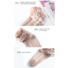 Load image into Gallery viewer, Children Lace Socks Warm Socks Soft Breathable Lace Socks Comfortable Cotton Socks for Girls
