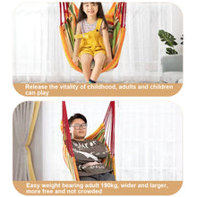 Load image into Gallery viewer, Adult Leisure Hanging Chair Canvas Hammock College Student Dormitory Bedroom Hanging Chair Outdoor Swing Hanging Chair
