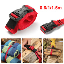 Load image into Gallery viewer, Nylon Cargo Strap Travel Tied Cargo Luggage Fastener Belt Strap With Cam Buckle Travel Kits Outdoor Camping Tool
