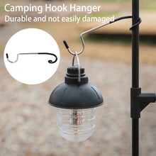 Load image into Gallery viewer, Portable Camping Light Pole Hook Stainless Steel Tent Pole Lamp Hook Camping Equipment Hunting Fishing Lantern Hanger
