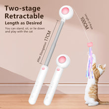 Load image into Gallery viewer, Interactive Cat Toy Feather Teaser Cat-teasing Stick Pet Retractable Refill Replacement Catcher Product for Kitten
