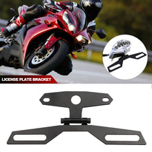 Load image into Gallery viewer, Universal Motorcycle License Plate Bracket Taillight Fixed Folding Number Plate Frame Holder Light Mount Motorbike Parts ATV
