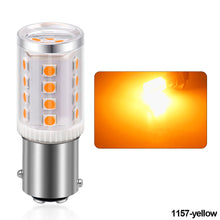 Load image into Gallery viewer, 1PC Car Brake Signal Lights 1156 BA15S LED 1157 BAY15D Bulb 3030 24LEDs Lamp White Yellow Red with Cover Auto 12V
