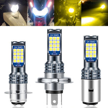 Load image into Gallery viewer, 1PC H4 P15D H6M BA20D LED Bulb 3030 24smd Motorcycle Motor Headlight Lamp Daytime Fog Light 6000K 12V Super Bright
