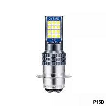 Load image into Gallery viewer, 1PC H4 P15D H6M BA20D LED Bulb 3030 24smd Motorcycle Motor Headlight Lamp Daytime Fog Light 6000K 12V Super Bright
