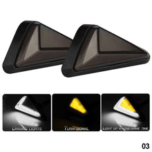 Load image into Gallery viewer, 2Pcs Motorcycle Flush Mount Triangle Turn Signal Light LED L-shape Indicator Lamp DRL Blinker Waterproof Led Flashing Lights
