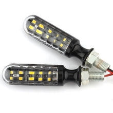 Load image into Gallery viewer, 2Pcs Universal Motorcycle Turn Signal Lights 10 LED DRL Motor Indicator Blinker Flowing Tail Flexible Lamp
