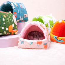 Load image into Gallery viewer, Cute Small Animal Sleeping Bed Rabbit Squirrel Guinea Pig Nest Hamster House Winter Colorful Mini Cage Comfortable Soft Warm Mat
