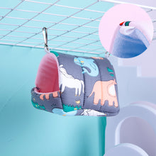 Load image into Gallery viewer, Cute Small Animal Sleeping Bed Rabbit Squirrel Guinea Pig Nest Hamster House Winter Colorful Mini Cage Comfortable Soft Warm Mat
