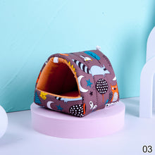 Load image into Gallery viewer, Cute Small Animal Sleeping Bed Rabbit Squirrel Guinea Pig Nest Hamster House Winter Colorful Mini Cage Comfortable Soft Warm Mat
