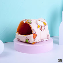 Load image into Gallery viewer, Cute Small Animal Sleeping Bed Rabbit Squirrel Guinea Pig Nest Hamster House Winter Colorful Mini Cage Comfortable Soft Warm Mat
