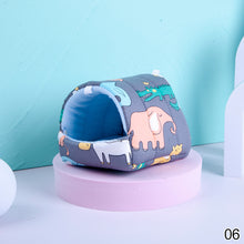 Load image into Gallery viewer, Cute Small Animal Sleeping Bed Rabbit Squirrel Guinea Pig Nest Hamster House Winter Colorful Mini Cage Comfortable Soft Warm Mat
