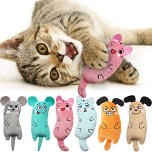 Load image into Gallery viewer, Funny Interactive Plush Cat Toy Cute Cat Face Catnip Cats Toy Kitten Teeth Chewing Biting Plush Toys Cat Plush Thumb Pillow Pet Accessories
