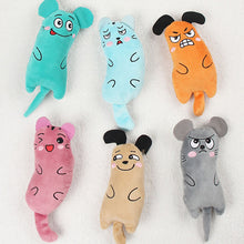Load image into Gallery viewer, Funny Interactive Plush Cat Toy Cute Cat Face Catnip Cats Toy Kitten Teeth Chewing Biting Plush Toys Cat Plush Thumb Pillow Pet Accessories
