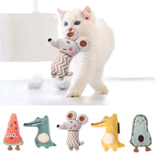 Load image into Gallery viewer, Cartoon Cat Toy Funny Interactive Plush Cute Cats Toy Kitten Teeth Chewing Biting Plush Toys Cat Plush Thumb Pillow Pet Accessories
