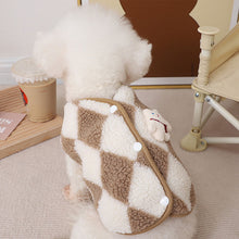 Load image into Gallery viewer, Fashion Plaid Fleece Coat Jack Dog Clothes Bear Vest Dogs Clothing Pet Outfits Cute Winter Yorkies Christmas Costume Small Dogs
