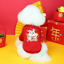 Load image into Gallery viewer, New Year Dog Hoodies Winter Dog Clothes for Small Dogs Pet Supplies Rabbit Print Pet Hoodies Cute Warm Chihuahua Clothes
