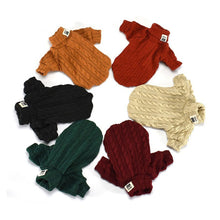 Load image into Gallery viewer, Puppy Dog Knit Sweater Pet Cat Warm Winter Classic Sweaters Knitted Turtleneck Small Dogs Kitten Cats Soft Knitwear Apparel XS-L
