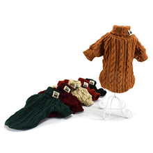 Load image into Gallery viewer, Puppy Dog Knit Sweater Pet Cat Warm Winter Classic Sweaters Knitted Turtleneck Small Dogs Kitten Cats Soft Knitwear Apparel XS-L
