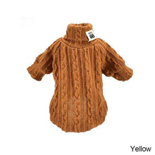 Load image into Gallery viewer, Puppy Dog Knit Sweater Pet Cat Warm Winter Classic Sweaters Knitted Turtleneck Small Dogs Kitten Cats Soft Knitwear Apparel XS-L
