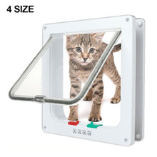 Load image into Gallery viewer, Dog Cat Flap Door with 4 Way Lock Pet Cat Gate Security Flap Door For Animals Plastic Small Dog Gate Cat Flap Pet Door Gate
