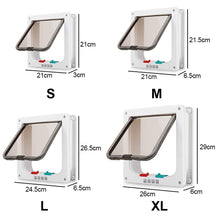 Load image into Gallery viewer, Dog Cat Flap Door with 4 Way Lock Pet Cat Gate Security Flap Door For Animals Plastic Small Dog Gate Cat Flap Pet Door Gate
