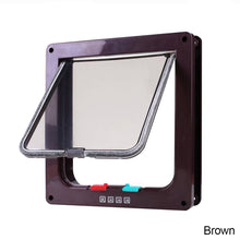 Load image into Gallery viewer, Dog Cat Flap Door with 4 Way Lock Pet Cat Gate Security Flap Door For Animals Plastic Small Dog Gate Cat Flap Pet Door Gate
