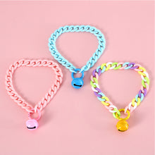 Load image into Gallery viewer, Pet Cat Collar Candy Color Resin Bells Solid Color Collar Neck Chain Pet Cat Puppy Supplies Necklace Accessories
