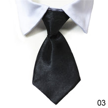 Load image into Gallery viewer, Dog Cat Striped Bow Tie Animal Striped Bowtie Collar Pet Adjustable Neck Tie White Collar Dog Necktie For Party Wedding Tie
