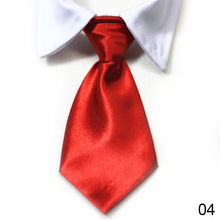 Load image into Gallery viewer, Dog Cat Striped Bow Tie Animal Striped Bowtie Collar Pet Adjustable Neck Tie White Collar Dog Necktie For Party Wedding Tie
