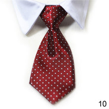 Load image into Gallery viewer, Dog Cat Striped Bow Tie Animal Striped Bowtie Collar Pet Adjustable Neck Tie White Collar Dog Necktie For Party Wedding Tie
