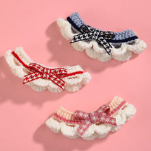 Load image into Gallery viewer, Pet Collar Puppy Dogs Cats Woolen Collar Pet Necklace Saliva Towel Hand-knitted Cat Bow-knot Adjustable Collar Crochet Neck Strap Pet Accessories
