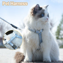 Load image into Gallery viewer, Adjustable Pet Cat Gradual Color Changing Traction Rope Set Small Dog Leash Dog I-shaped Chest Harness For Small Medium Dog French Bulldog Pug Bulldog
