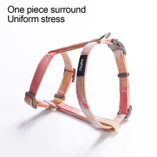 Load image into Gallery viewer, Adjustable Pet Cat Gradual Color Changing Traction Rope Set Small Dog Leash Dog I-shaped Chest Harness For Small Medium Dog French Bulldog Pug Bulldog
