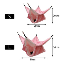 Load image into Gallery viewer, Hamster Hammock Double-layer Thicken Warm Sleeping Bag Nest Hanging Cage House for Squirrel Ferret Rabbit Pet Bed
