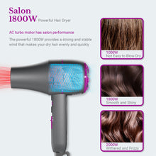 Load image into Gallery viewer, Electric Hair Dryer Powerful Hot Cold Wind Negative Ionic Blower Thermostatic Home Hair Dryer Brush Portable Salon Hair Dryer Blow
