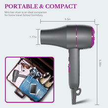 Load image into Gallery viewer, Electric Hair Dryer Powerful Hot Cold Wind Negative Ionic Blower Thermostatic Home Hair Dryer Brush Portable Salon Hair Dryer Blow
