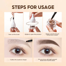 Load image into Gallery viewer, Waterproof Natural Moulding Eyebrow Coloring Cream Mascara Natural Long Lasting Creamy Texture Tinted Brow Gel with Brush
