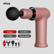Load image into Gallery viewer, LED Light Massage Gun Cool Massager Portable Muscle Relaxation Deep Tissue Muscle Neck Body Back Relaxation Fascia Gun
