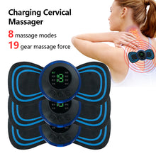 Load image into Gallery viewer, Portable LCD Display EMS Neck Stretcher Massage Electric Cervical Massage Patch Pulse Muscle Stimulator Relief Pain Massager

