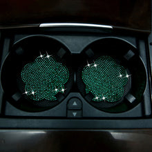 Load image into Gallery viewer, Car Water Cup Non-slip Shockproof Silica Gel Pad Cup Coaster Rhinestone Holder Bling Auto Interior Accessories
