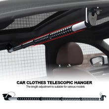 Load image into Gallery viewer, Expandable 33" to 63" Car Clothes Hanger Adjustable Telescoping Bar Vehicle Clothing Rack for Most Car Truck SUV Vans RV
