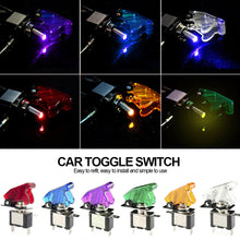 Load image into Gallery viewer, DC 12V 20A Auto Car Boat Truck Illuminated With LED Toggle Switch Safety Aircraft Flip Up Cover Guard
